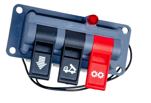 Air Cabin Controls - Triple Single Acting Switch bank, Latching, Compact Body - 1/8" BSP Porting